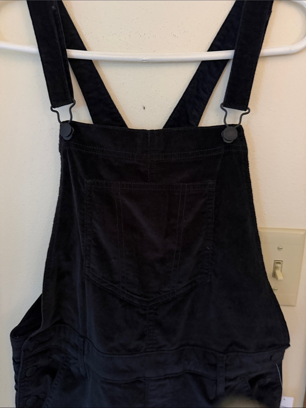 Old Navy Women’s Black Velvet Overalls - Picture 2 of 5